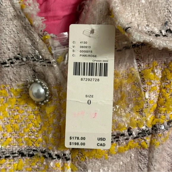 NWT Anthropologie Maeve Sleeveless Tweed Mini‎ Dress SIZE 0 Bachelorette Party - Picture 7 of 7